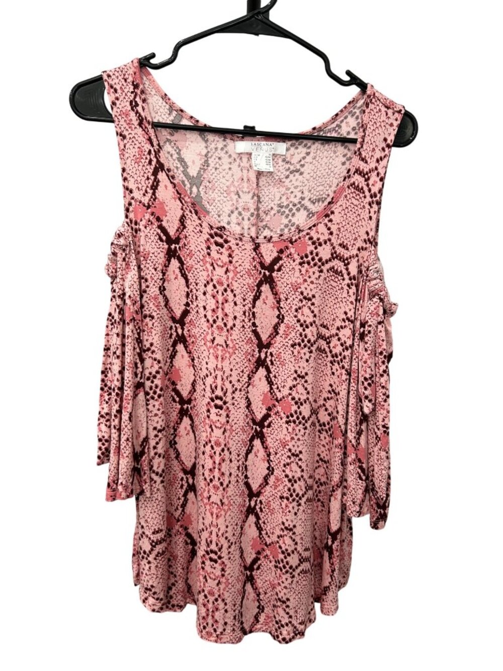 Lascana Venus Pink Snake Print Cold Shoulder Tunic Top Mobwife Party